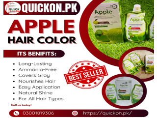 Apple Hair Color Price in Pakistan – 100% Gray Coverage, Ammonia-Free |